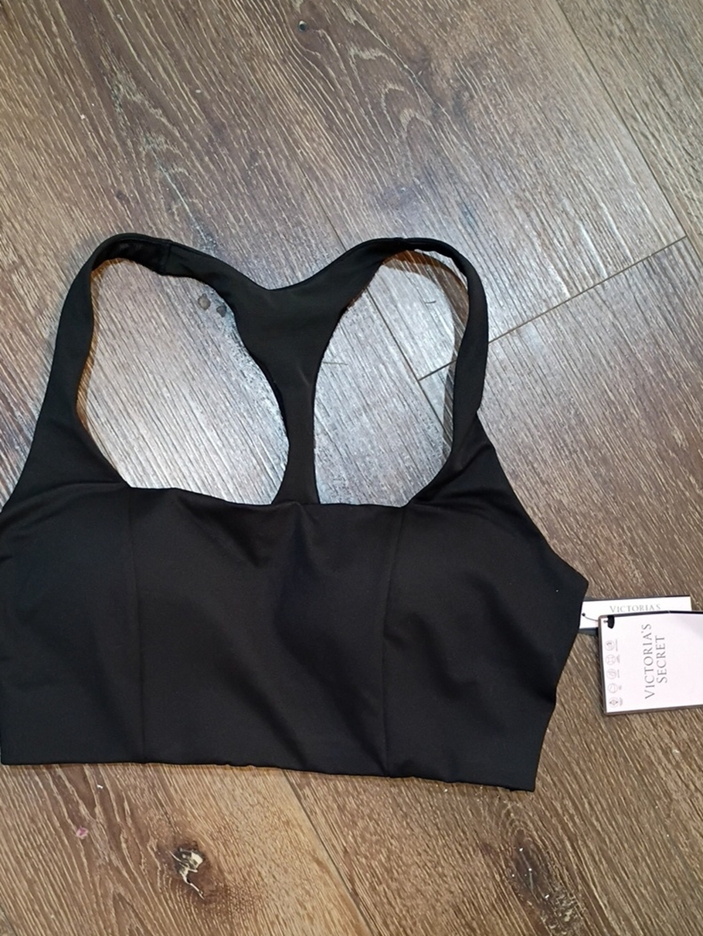 Victoria's Secret Sweat On Point Black Sports Bra Size 32d Nwt